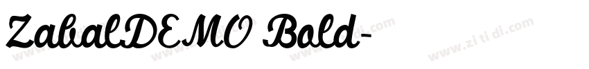 ZabalDEMO Bold字体转换